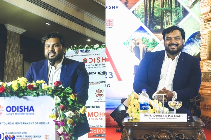 Cyber security consultant and CEO of Threatsys Technologies Deepak Kumar Nath at 5th Odisha Tourism Conclave....