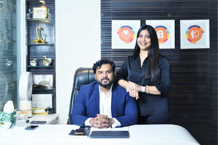 Founder and CEO Deepak Kumar Nath with COO Shrutiksha Nayak Nath at Threatsys Technologies....