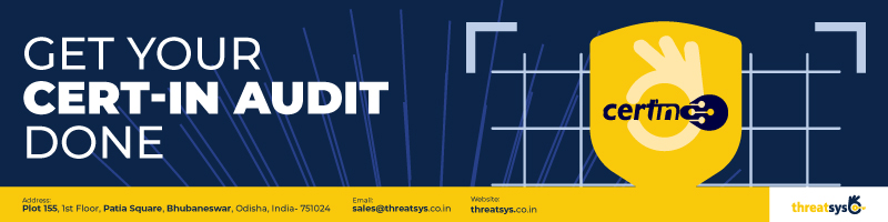 Cert-in cyber security audit by Threatsys Technologies....